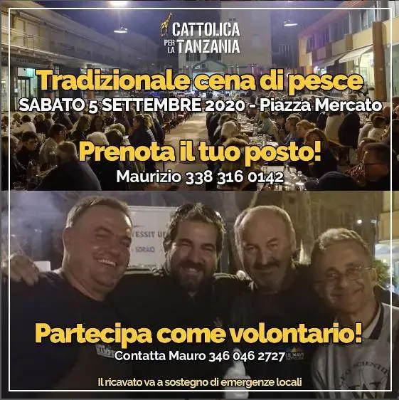 immagine della cena di pesce di settembre