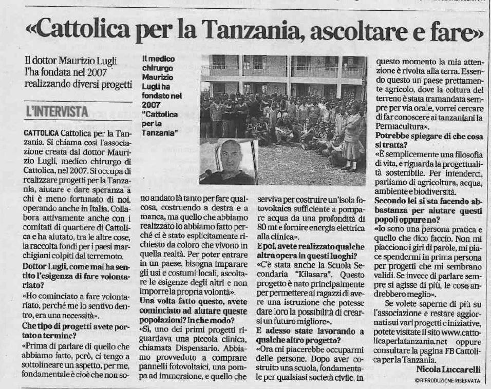 Ascoltare e fare In Tanzania